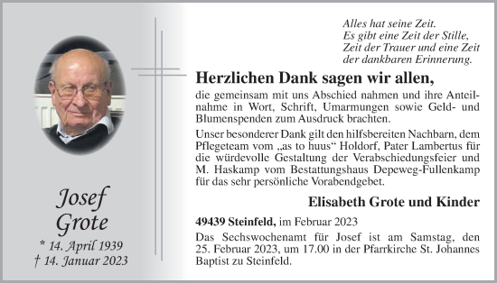 Anzeige von Josef Grote von OM-Medien