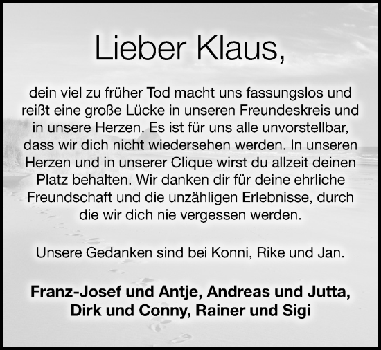 Anzeige von Klaus Zordel von OM-Medien