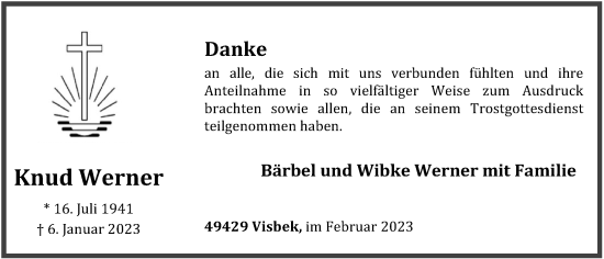 Anzeige von Knud Werner von OM-Medien