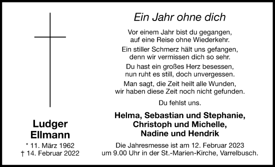 Anzeige von Ludger Ellmann von OM-Medien