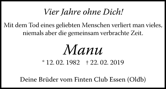 Anzeige von Manu  von OM-Medien