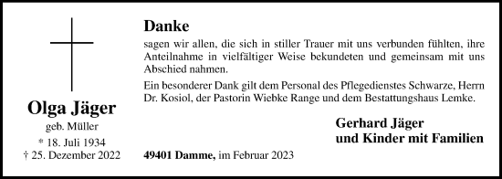 Anzeige von Olga Jäger von OM-Medien