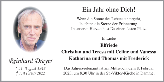 Anzeige von Reinhard Dreyer von OM-Medien
