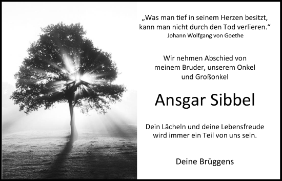 Anzeige von Ansgar Sibbel von OM-Medien