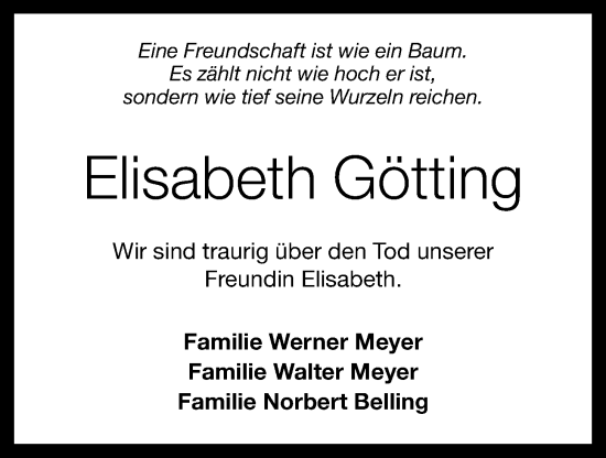 Anzeige von Elisabeth Götting von OM-Medien