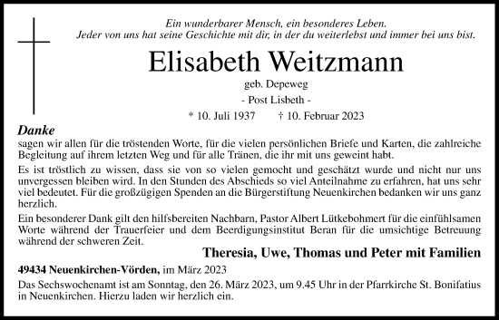 Anzeige von Elisabeth Weitzmann von OM-Medien