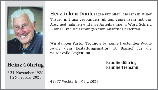 Anzeige von Heinz Göhring von OM-Medien