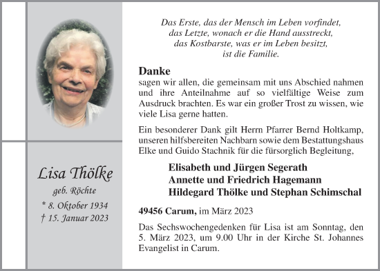 Anzeige von Lisa Thölke von OM-Medien