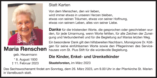 Anzeige von Maria Renschen von OM-Medien