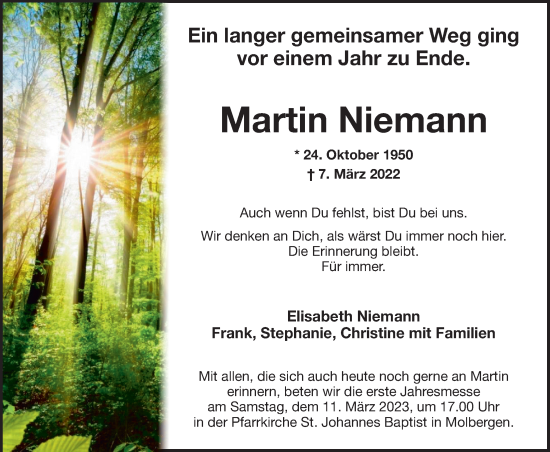 Anzeige von Martin Niemann von OM-Medien