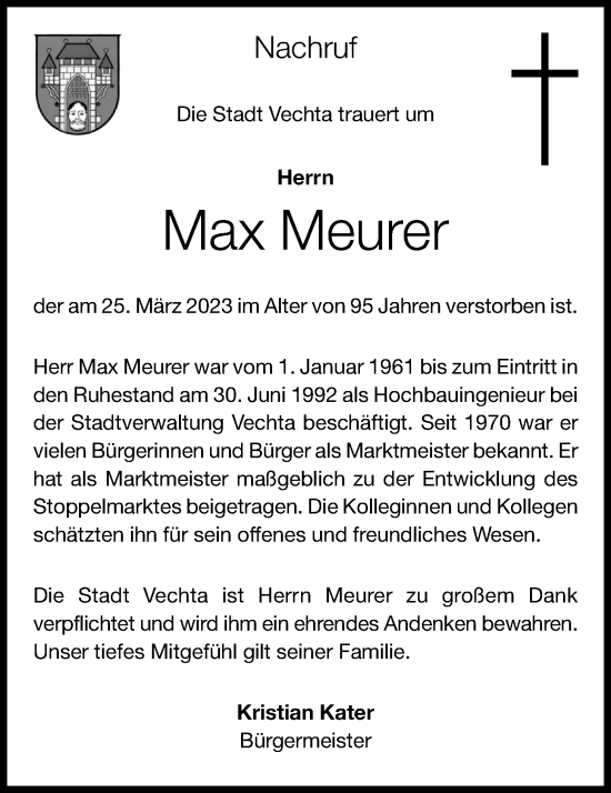 Anzeige von Max Meurer von OM-Medien