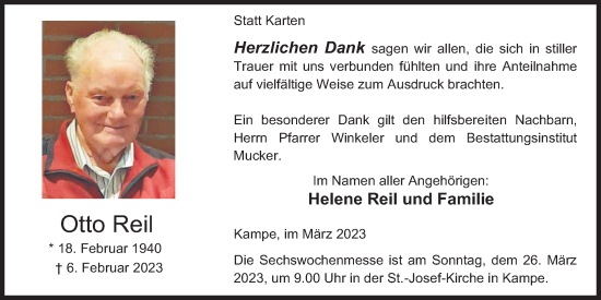 Anzeige von Otto Reil von OM-Medien