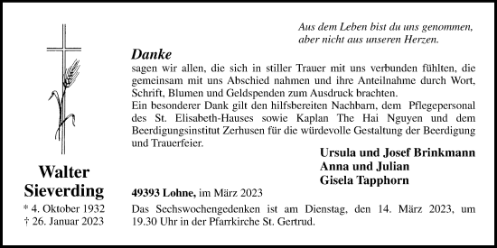 Anzeige von Walter Sieverding von OM-Medien