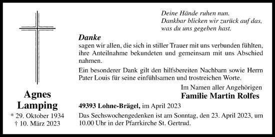 Anzeige von Agnes Lamping von OM-Medien