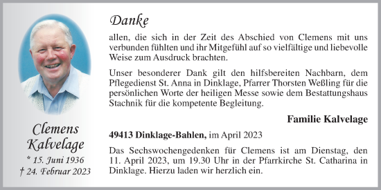 Anzeige von Clemens Kalvelage von OM-Medien