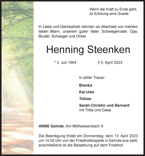 Anzeige von Henning Steenken von OM-Medien