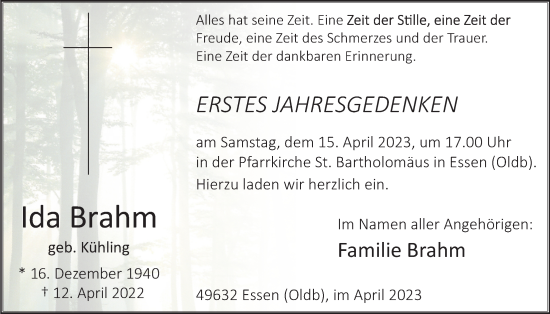 Anzeige von Ida Brahm von OM-Medien