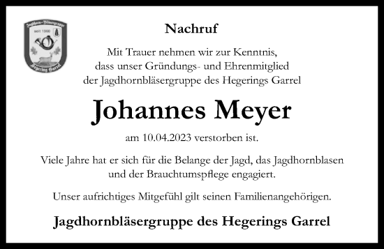 Anzeige von Johannes Meyer von OM-Medien