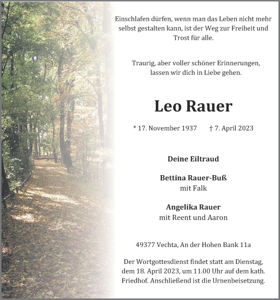 Anzeige von Leo Rauer von OM-Medien