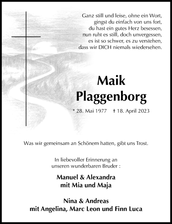 Anzeige von Maik Plaggenborg von OM-Medien