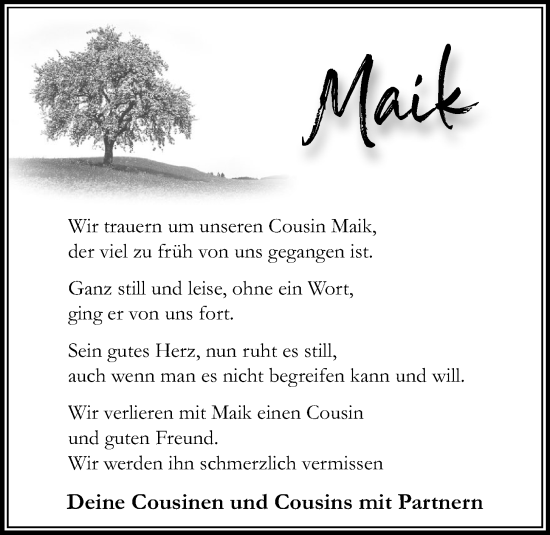 Anzeige von Maik Plaggenborg von OM-Medien