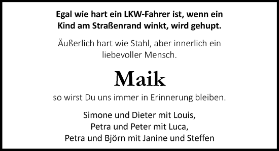 Anzeige von Maik Plaggenborg von OM-Medien