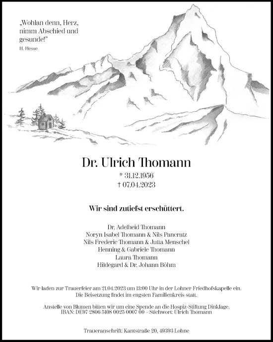 Anzeige von Ulrich Thomann von OM-Medien