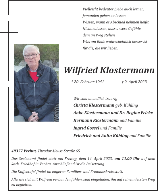 Anzeige von Wilfried Klostermann von OM-Medien