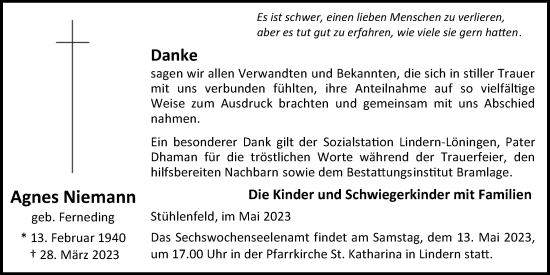 Anzeige von Agnes Niemann von OM-Medien