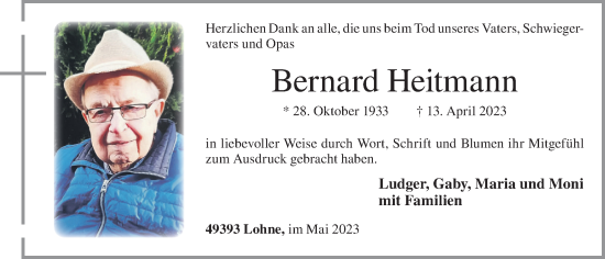 Anzeige von Bernard Heitmann von OM-Medien