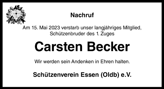 Anzeige von Carsten Becker von OM-Medien