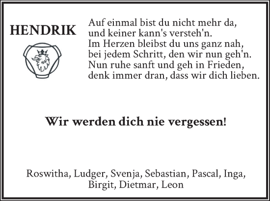 Anzeige von Hendrik Möller von OM-Medien