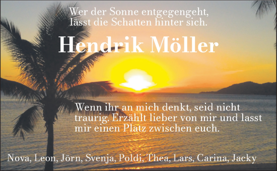 Anzeige von Hendrik Möller von OM-Medien