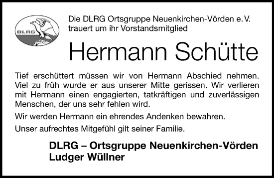 Anzeige von Hermann Schütte von OM-Medien