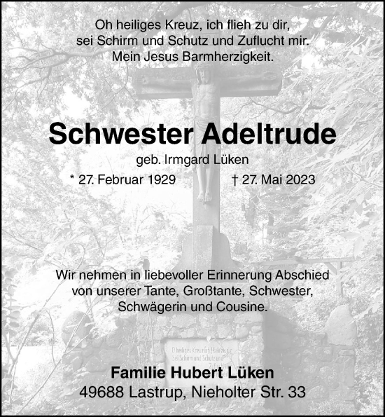 Anzeige von Irmgard Lüken von OM-Medien