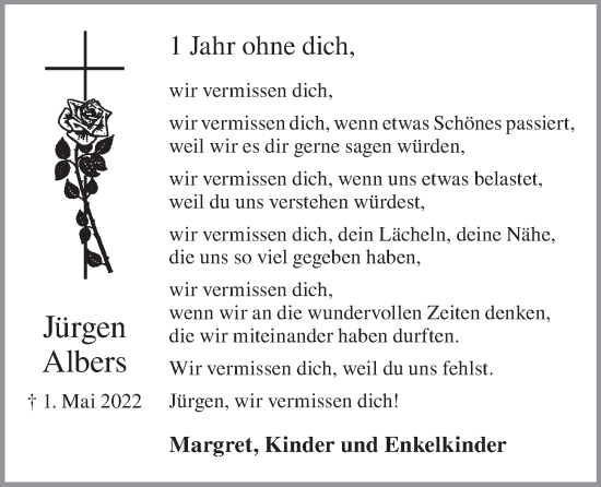 Anzeige von Jürgen Albers von OM-Medien