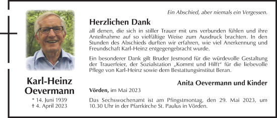 Anzeige von Karl-Heinz Oevermann von OM-Medien