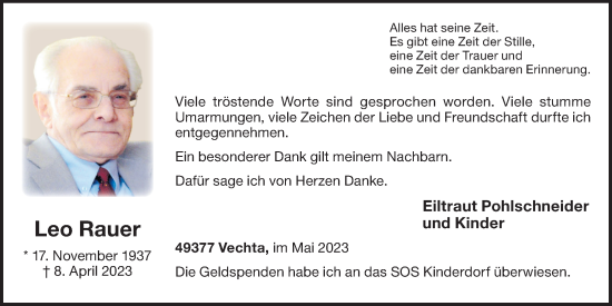 Anzeige von Leo Rauer von OM-Medien