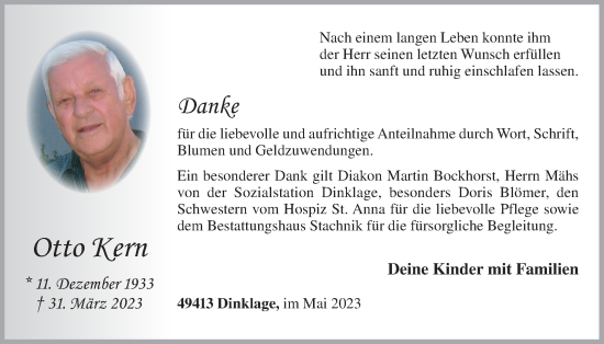 Anzeige von Otto Kern von OM-Medien