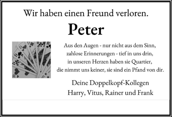 Anzeige von Peter Ostermann von OM-Medien