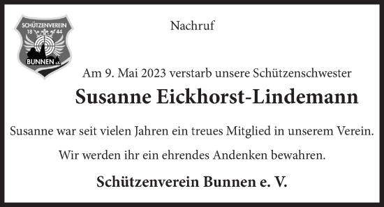 Anzeige von Susanne Eickhorst-Lindemann von OM-Medien