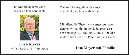 Anzeige von Theo Meyer von OM-Medien