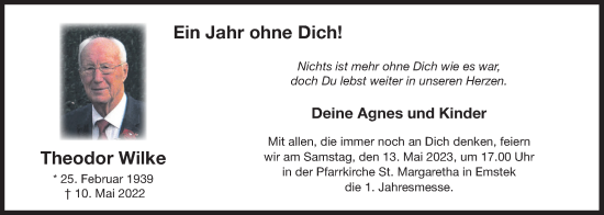 Anzeige von Theodor Wilke von OM-Medien