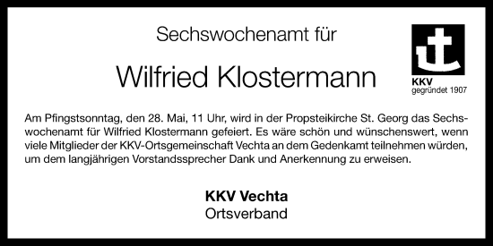 Anzeige von Wilfried Klostermann von OM-Medien