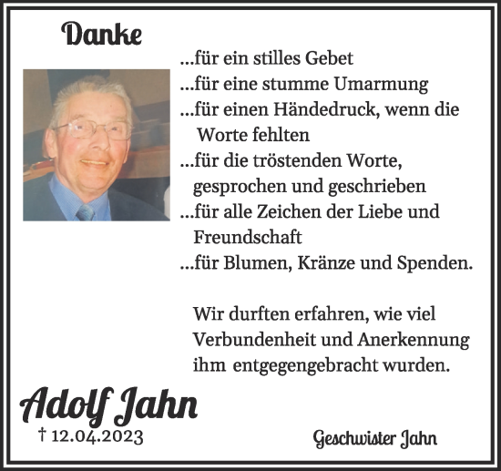 Anzeige von Adolf Jahn von OM-Medien