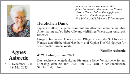 Anzeige von Agnes Asbrede von OM-Medien