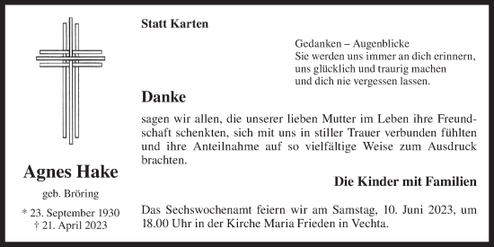 Anzeige von Agnes Hake von OM-Medien