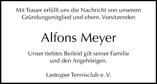 Anzeige von Alfons Meyer von OM-Medien