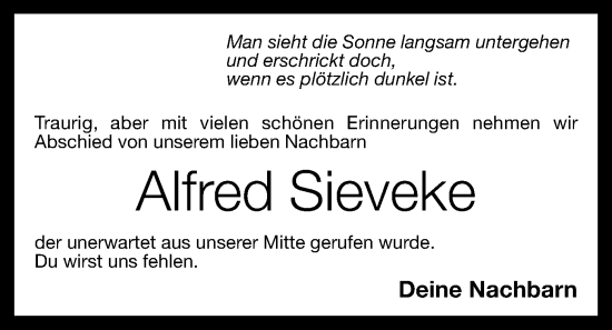 Anzeige von Alfred Sieveke von OM-Medien