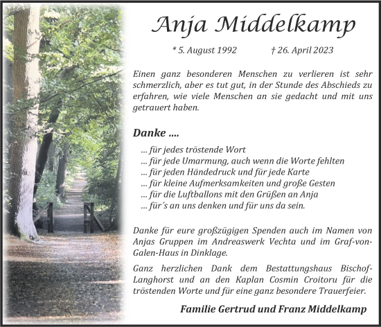 Anzeige von Anja Middelkamp von OM-Medien